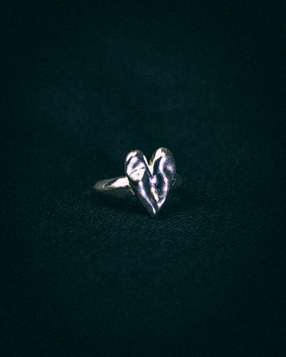 Anel Coração Ondulado