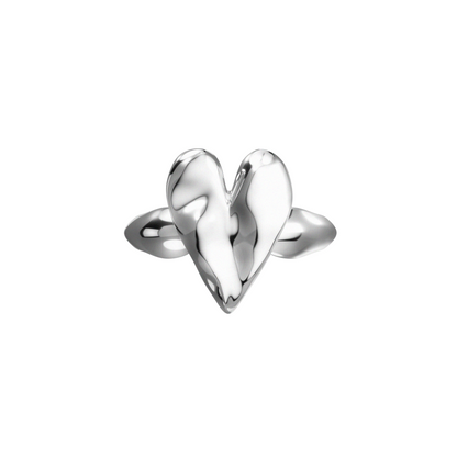 Anel Coração Ondulado